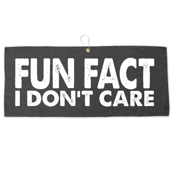 Fun Fact I Dont Care Funny Large Microfiber Waffle Golf Towel