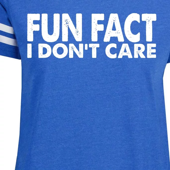 Fun Fact I Dont Care Funny Enza Ladies Jersey Football T-Shirt