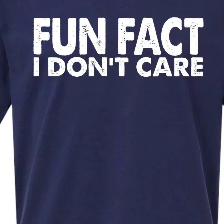 Fun Fact I Dont Care Funny Sueded Cloud Jersey T-Shirt