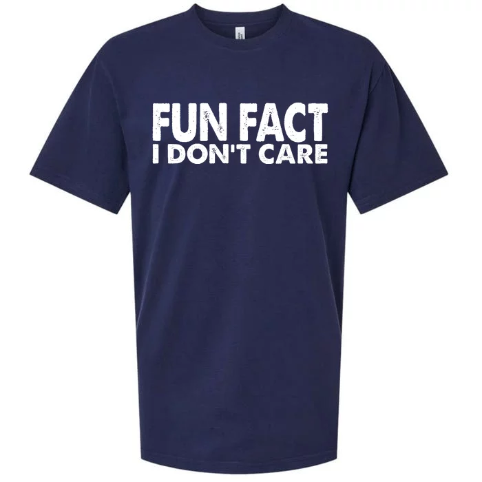 Fun Fact I Dont Care Funny Sueded Cloud Jersey T-Shirt