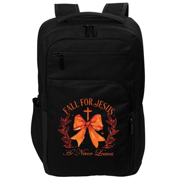 Fall For Jesus He Leaves Leaves Impact Tech Backpack