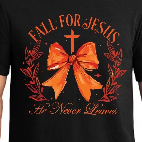 Fall For Jesus He Leaves Leaves Pajama Set