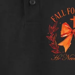 Fall For Jesus He Leaves Leaves Dry Zone Grid Performance Polo