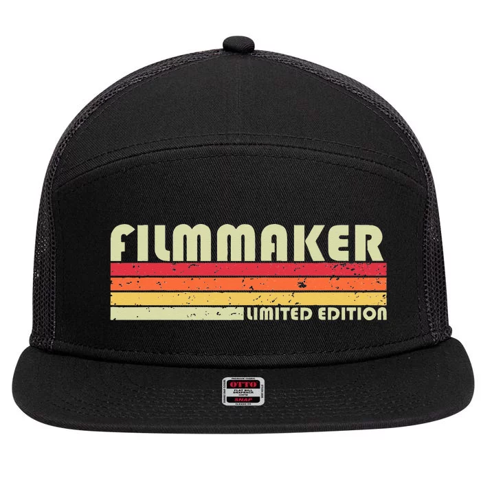 FILMMAKER Funny Job Title Profession Birthday Worker Idea 7 Panel Mesh Trucker Snapback Hat