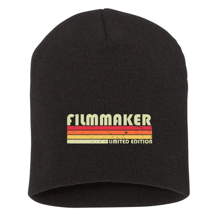 FILMMAKER Funny Job Title Profession Birthday Worker Idea Short Acrylic Beanie