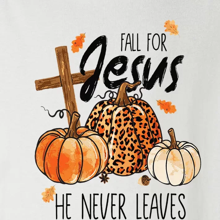 Fall For Jesus He Never Leaves Autumn Christian Prayers Toddler Long Sleeve Shirt