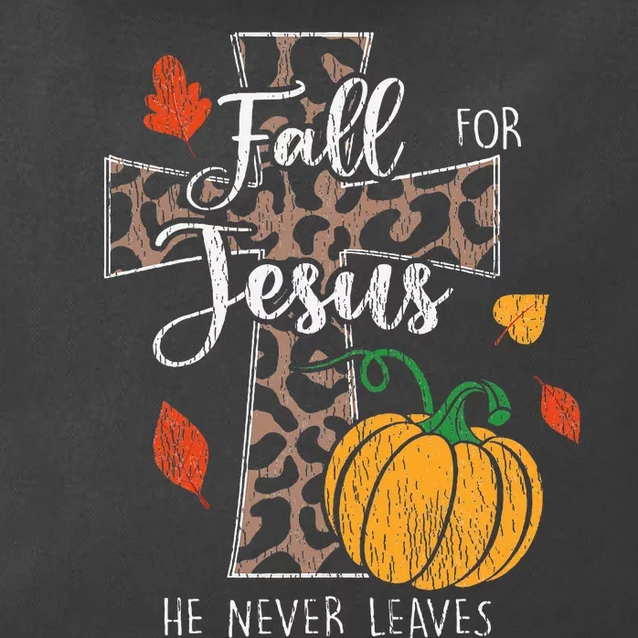 Fall For Jesus He Never Leave Pumpkin Thanksgiving Christian Zip Tote Bag