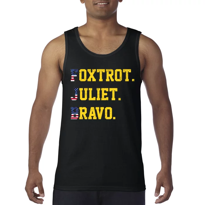 FJB Foxtrout Juliet Bravo USA Pro American America Tank Top