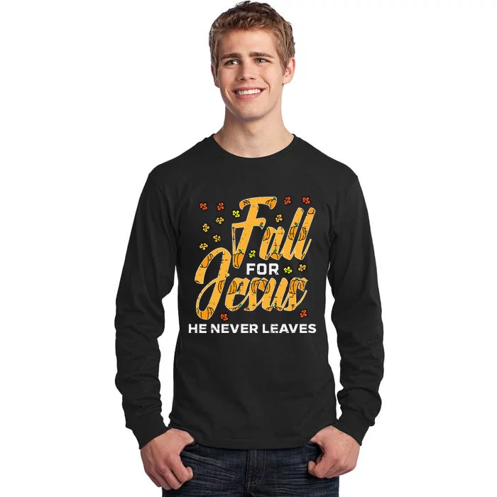 Fall For Jesus Thanksgiving Autumn Christian Kids Tall Long Sleeve T-Shirt