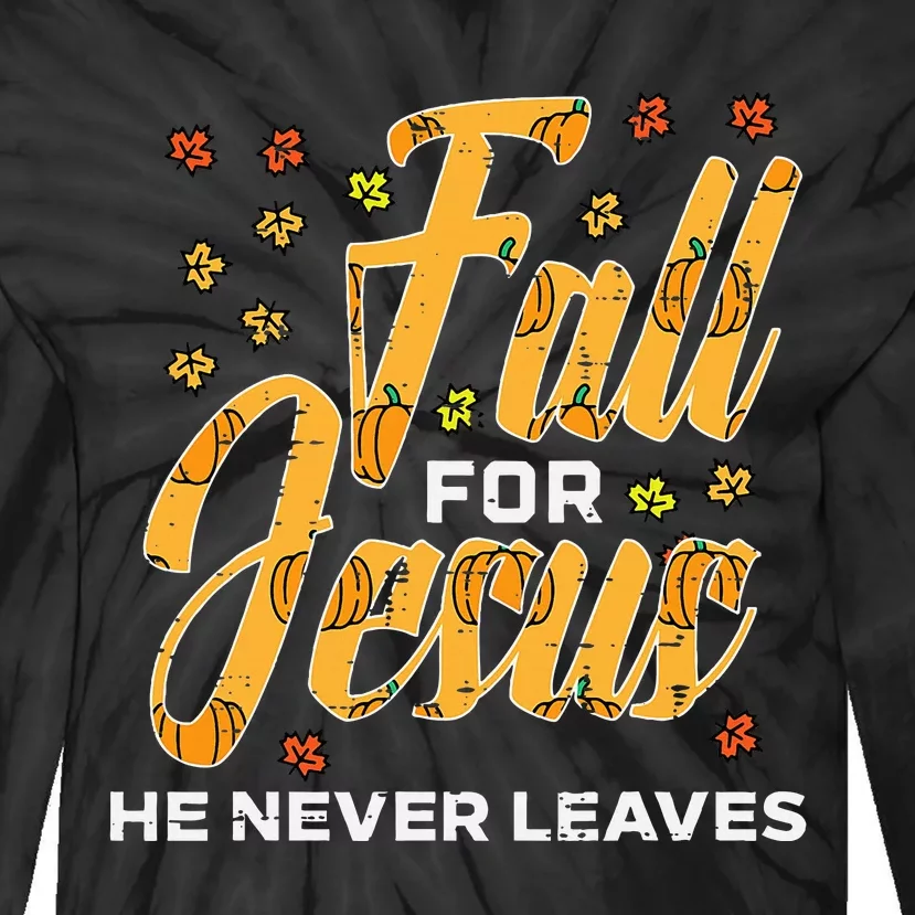 Fall For Jesus Thanksgiving Autumn Christian Kids Tie-Dye Long Sleeve Shirt