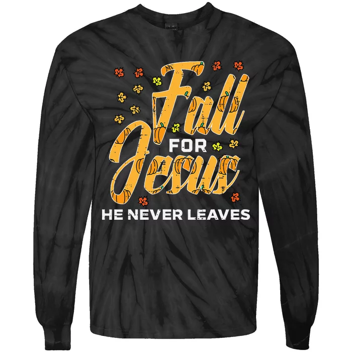 Fall For Jesus Thanksgiving Autumn Christian Kids Tie-Dye Long Sleeve Shirt