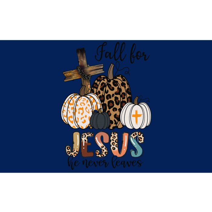 Fall for Jesus He Never Leaves Christian Faith Jesus Autumn Bumper Sticker