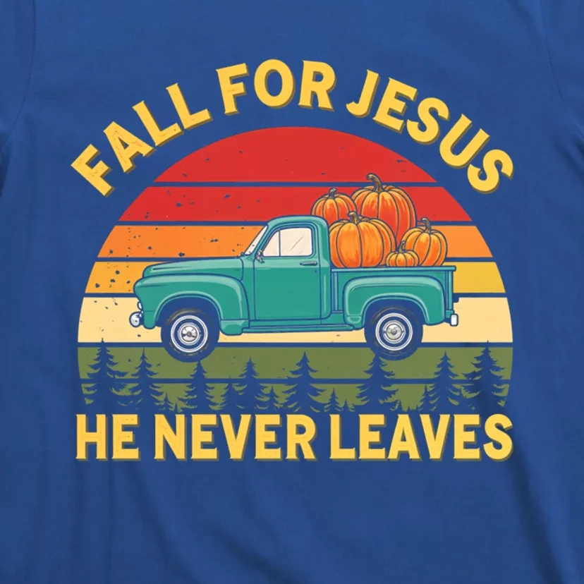 Fall For Jesus Autumn Pumpkin Faith Christian Gift T-Shirt