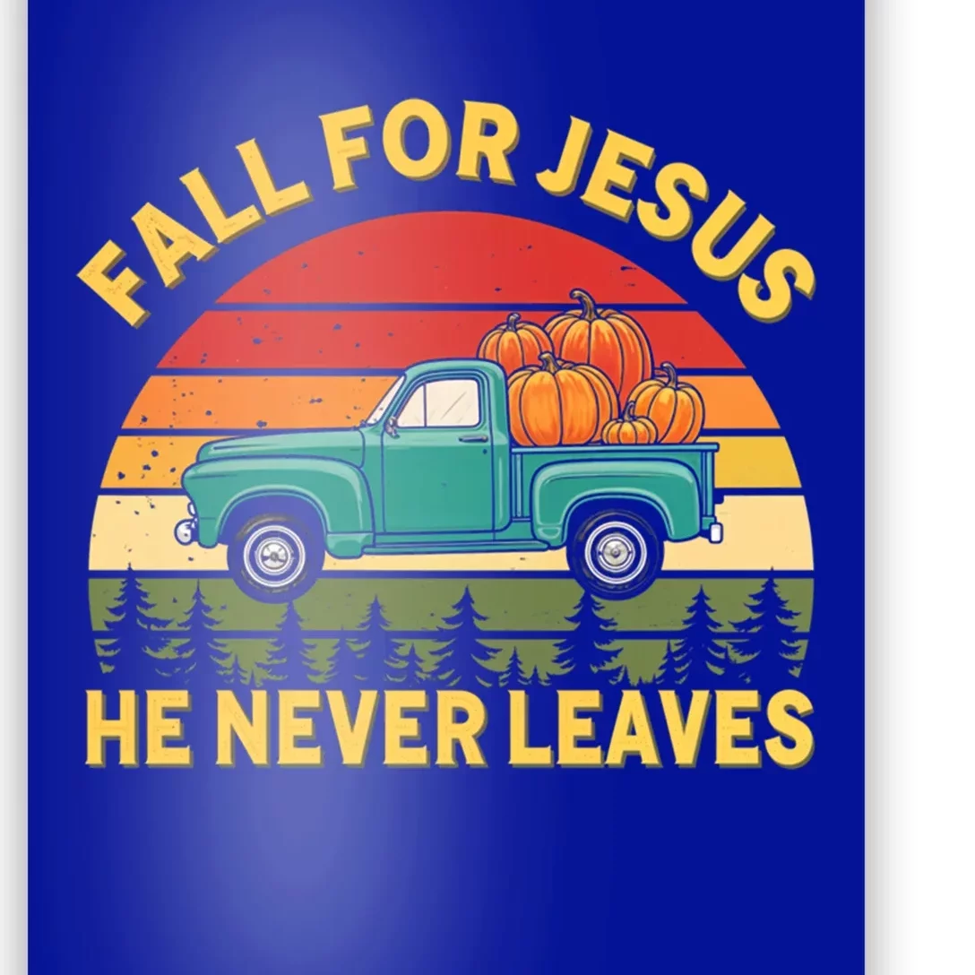 Fall For Jesus Autumn Pumpkin Faith Christian Gift Poster