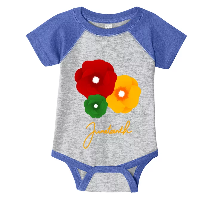 Feminine Floral Junenth Freedom Day Ecipation Gift Infant Baby Jersey Bodysuit