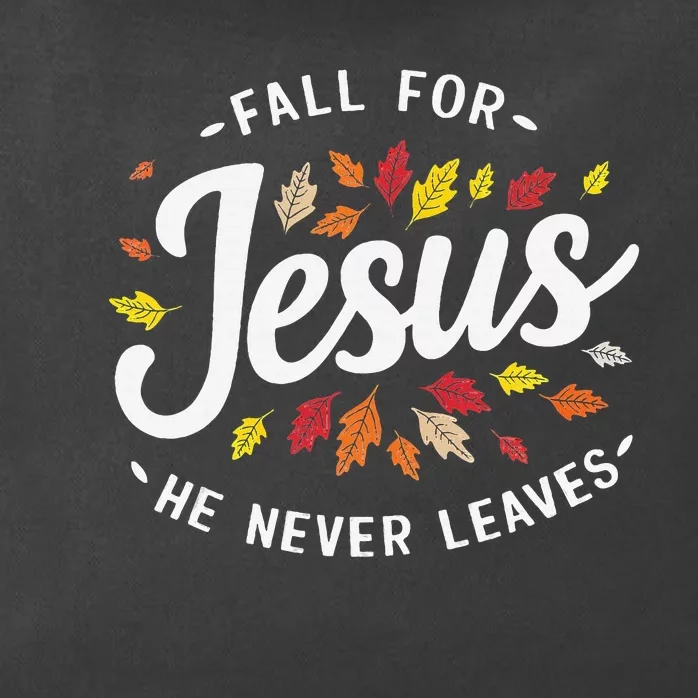 Fall For Jesus Autumn Leaves Faith Religious Zip Tote Bag