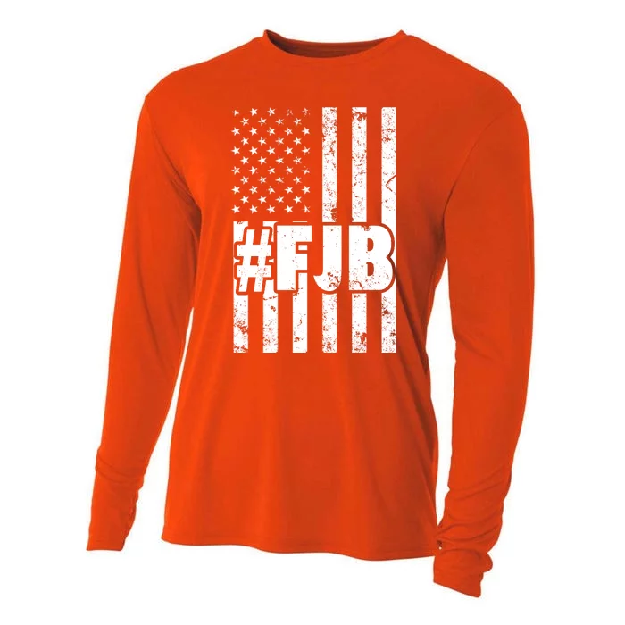 FJB F Joe Biden Vintage American Flag Cooling Performance Long Sleeve Crew