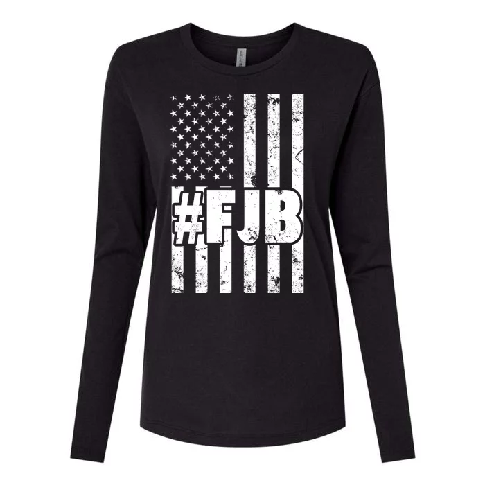 FJB F Joe Biden Vintage American Flag Womens Cotton Relaxed Long Sleeve T-Shirt