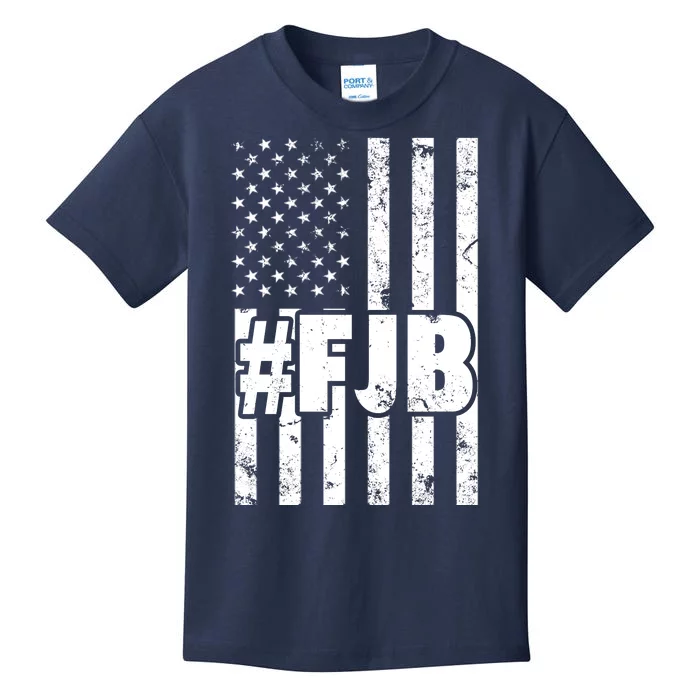 FJB F Joe Biden Vintage American Flag Kids T-Shirt