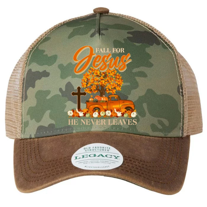 Fall For Jesus Ne Never Leaves Legacy Tie Dye Trucker Hat