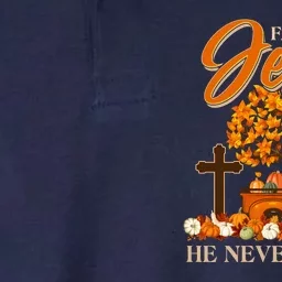 Fall For Jesus Ne Never Leaves Softstyle Adult Sport Polo