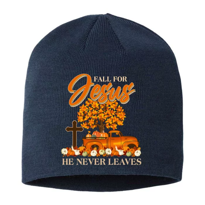 Fall For Jesus Ne Never Leaves 8 1/2in Sustainable Knit Beanie