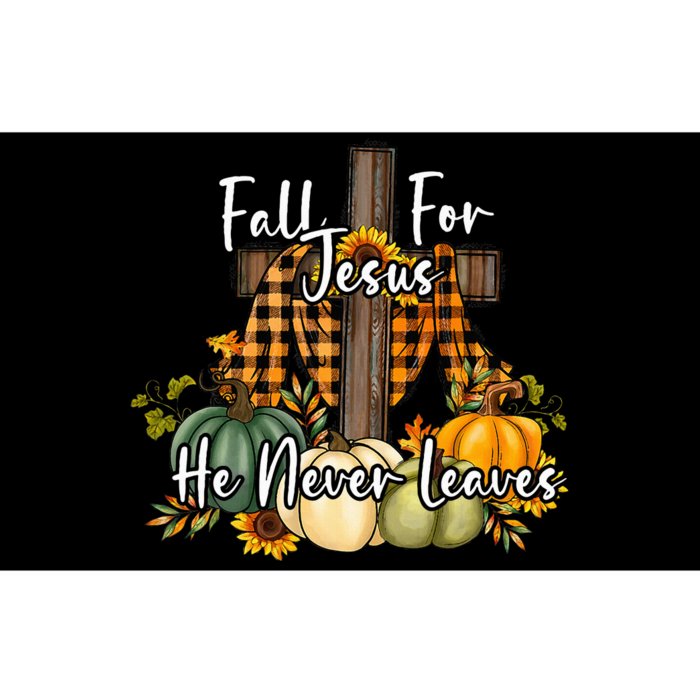 Fall For Jesus He Never Leaves Pumpkin Autumn Thanksgiving Bumper Sticker