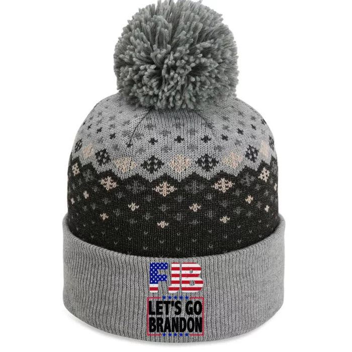 FJB F Joe Biden Lets Go Brandon The Baniff Cuffed Pom Beanie