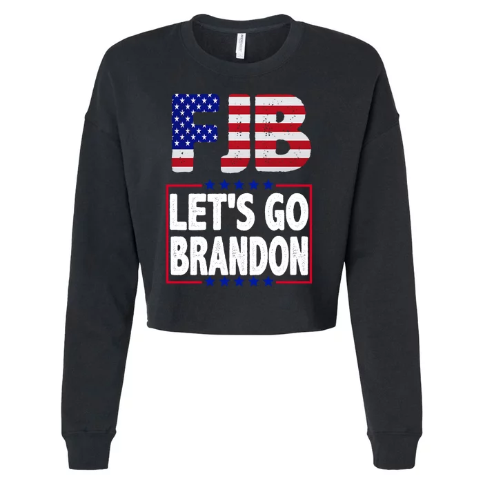 FJB F Joe Biden Lets Go Brandon Cropped Pullover Crew