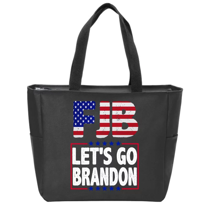 FJB F Joe Biden Lets Go Brandon Zip Tote Bag