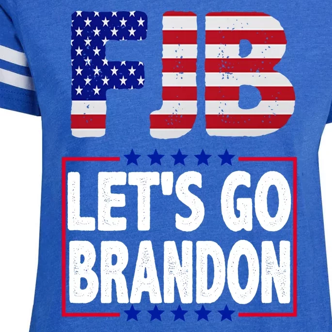 FJB F Joe Biden Lets Go Brandon Enza Ladies Jersey Football T-Shirt