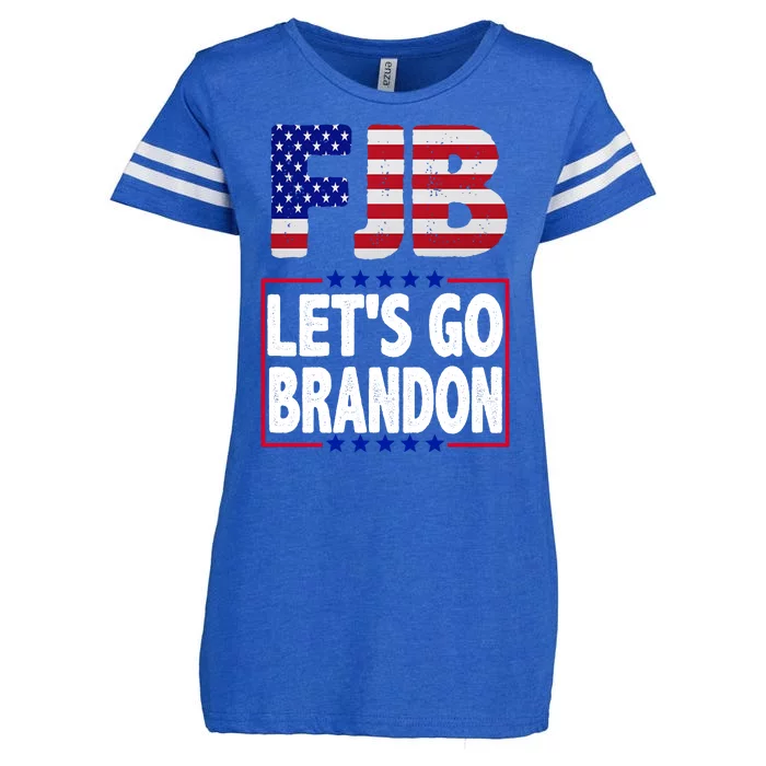 FJB F Joe Biden Lets Go Brandon Enza Ladies Jersey Football T-Shirt