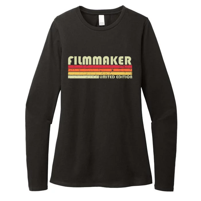 Filmmaker Funny Job Title Profession Birthday Worker Idea Womens CVC Long Sleeve Shirt