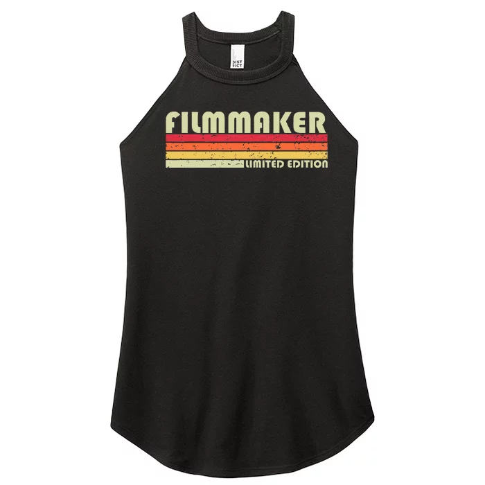 Filmmaker Funny Job Title Profession Birthday Worker Idea Women’s Perfect Tri Rocker Tank