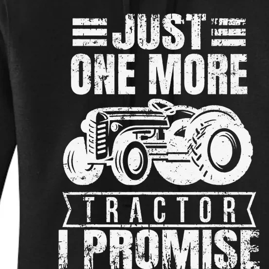 Funny Farmer Just One More Tractor Women's Pullover Hoodie