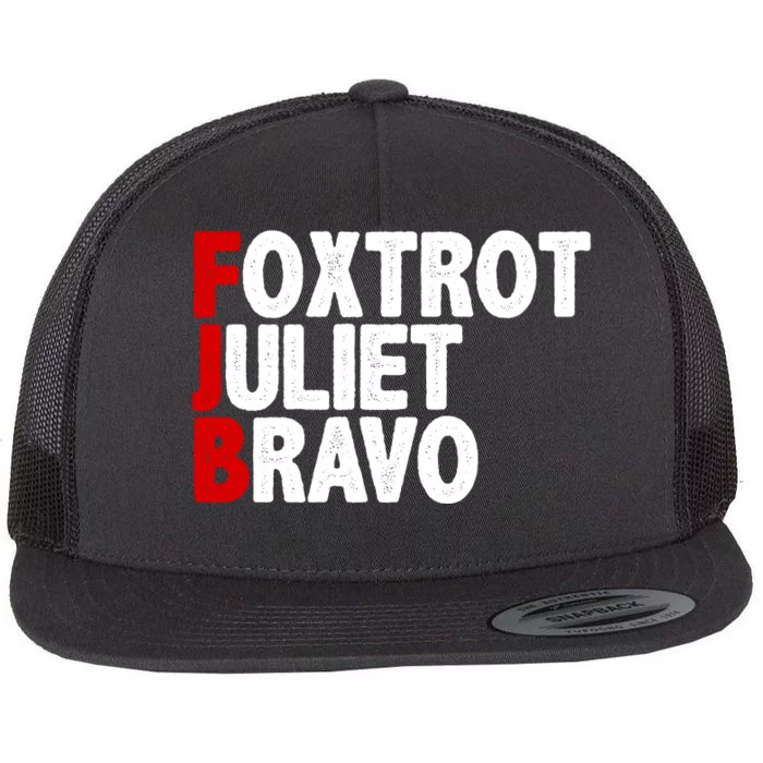 FJB Foxtrot Juliet Bravo Flat Bill Trucker Hat