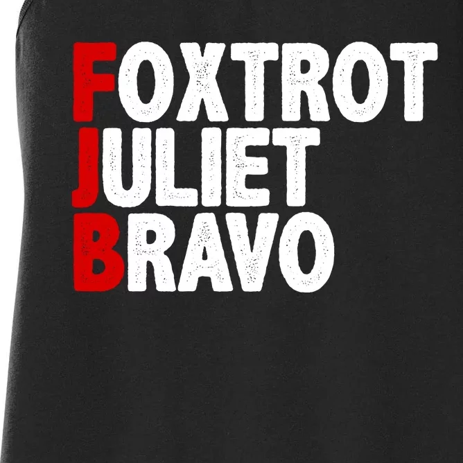 FJB Foxtrot Juliet Bravo Women's Racerback Tank