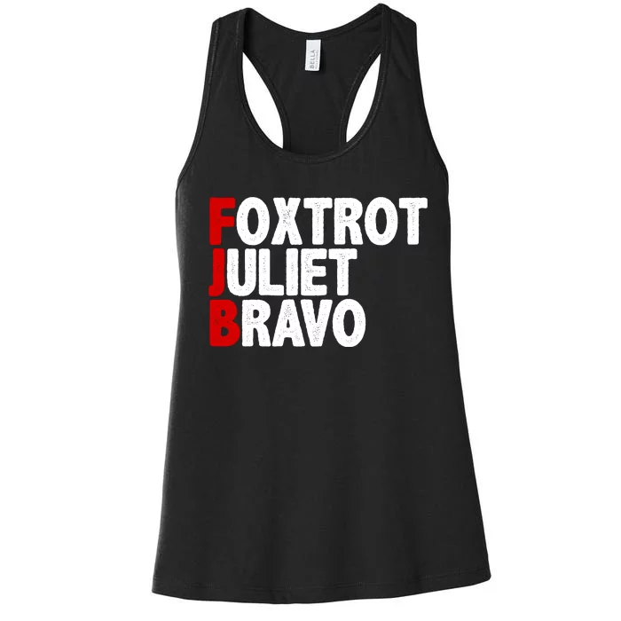 FJB Foxtrot Juliet Bravo Women's Racerback Tank