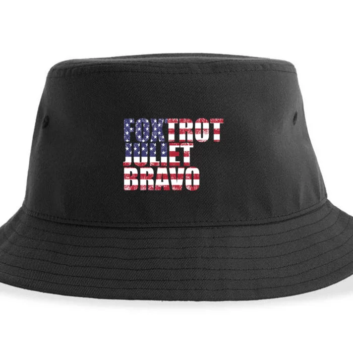 FJB Foxtrot Juliet Bravo USA Anti Biden Sustainable Bucket Hat