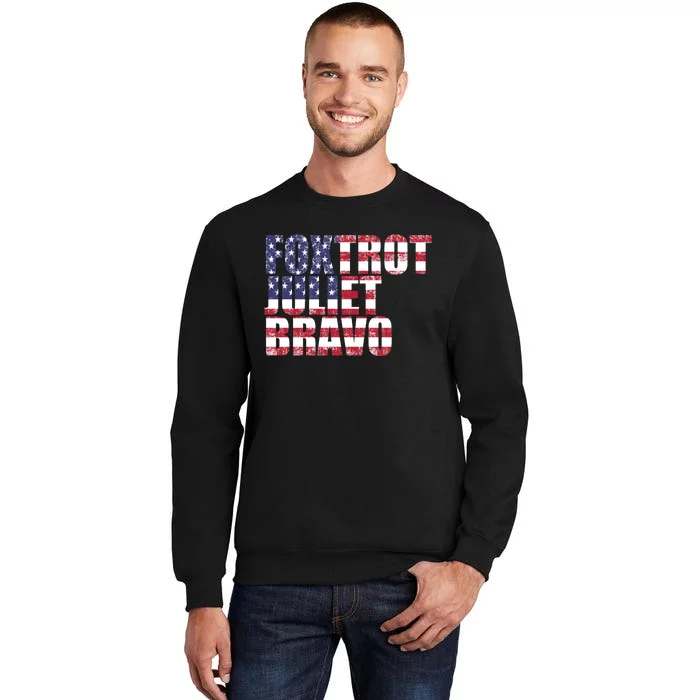 FJB Foxtrot Juliet Bravo USA Anti Biden Tall Sweatshirt