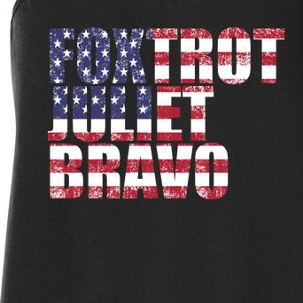 FJB Foxtrot Juliet Bravo USA Anti Biden Women's Racerback Tank