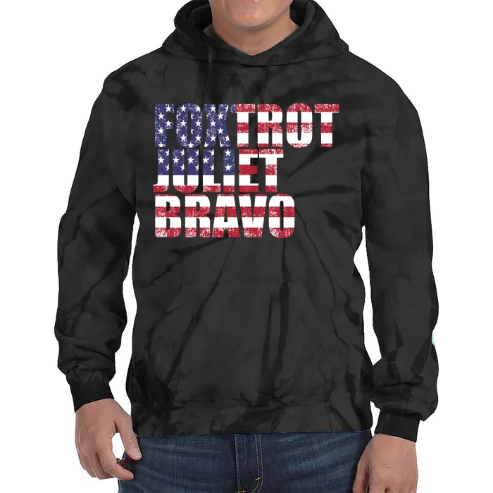 FJB Foxtrot Juliet Bravo USA Anti Biden Tie Dye Hoodie