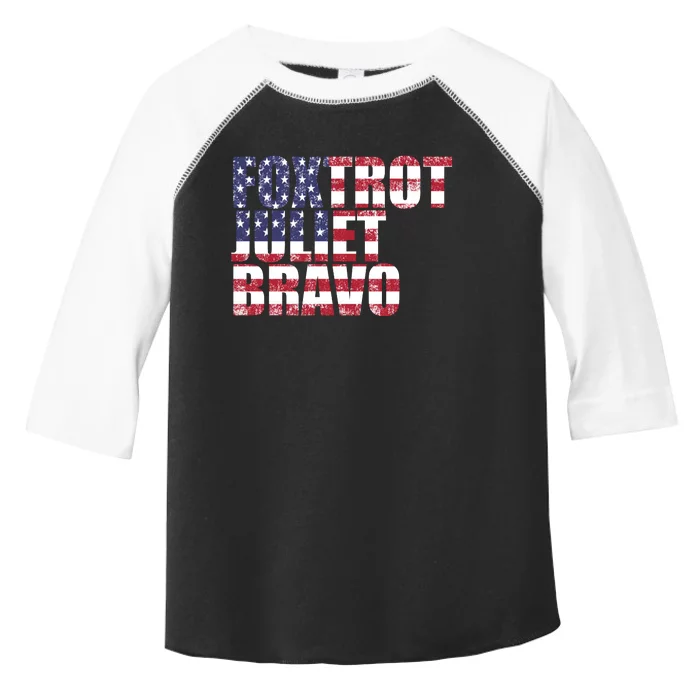 FJB Foxtrot Juliet Bravo USA Anti Biden Toddler Fine Jersey T-Shirt