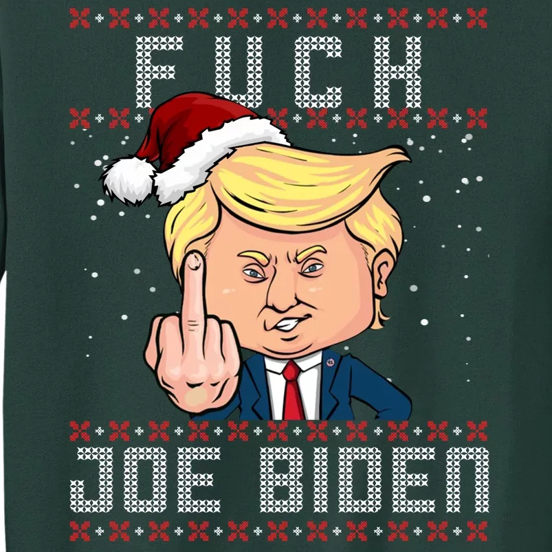 FJB F Joe Biden Trump Middle Finger Ugly Christmas Sweatshirt