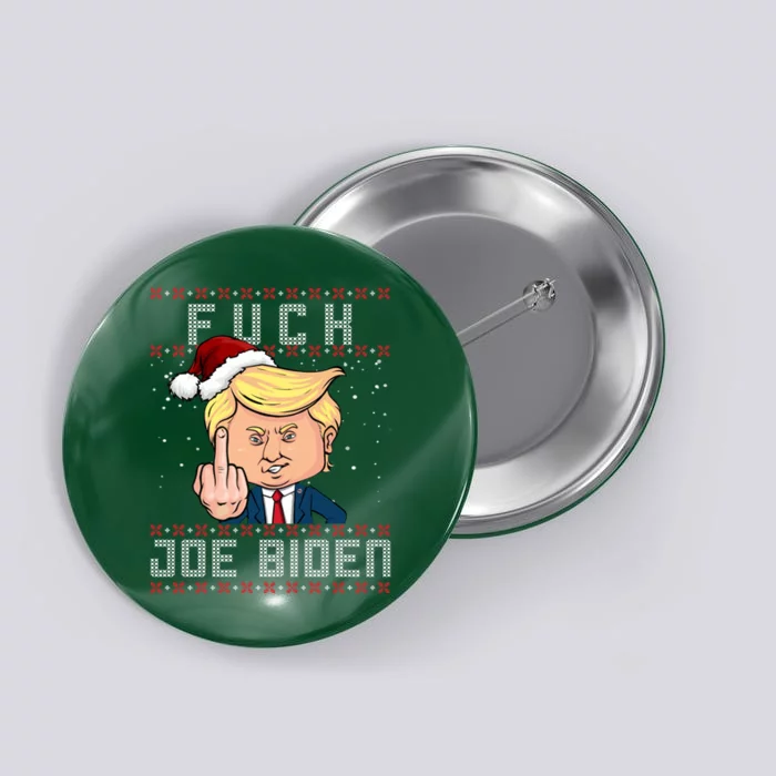 FJB F Joe Biden Trump Middle Finger Ugly Christmas Button