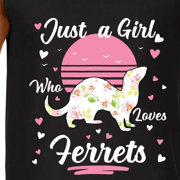 Ferret Ferret Just A Girl Who Loves Ferrets Comfort Colors® Tank Top