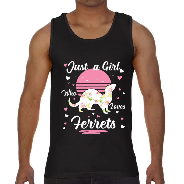 Ferret Ferret Just A Girl Who Loves Ferrets Comfort Colors® Tank Top