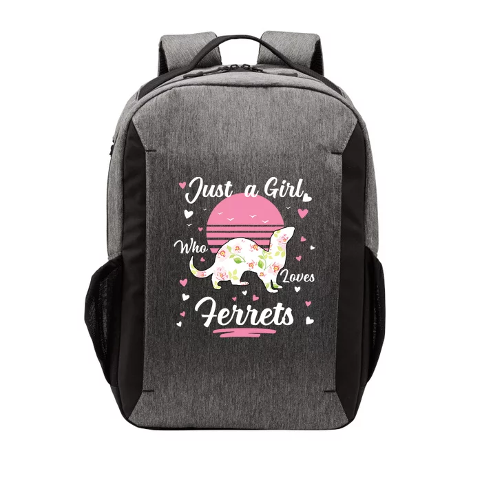 Ferret Ferret Just A Girl Who Loves Ferrets Vector Backpack