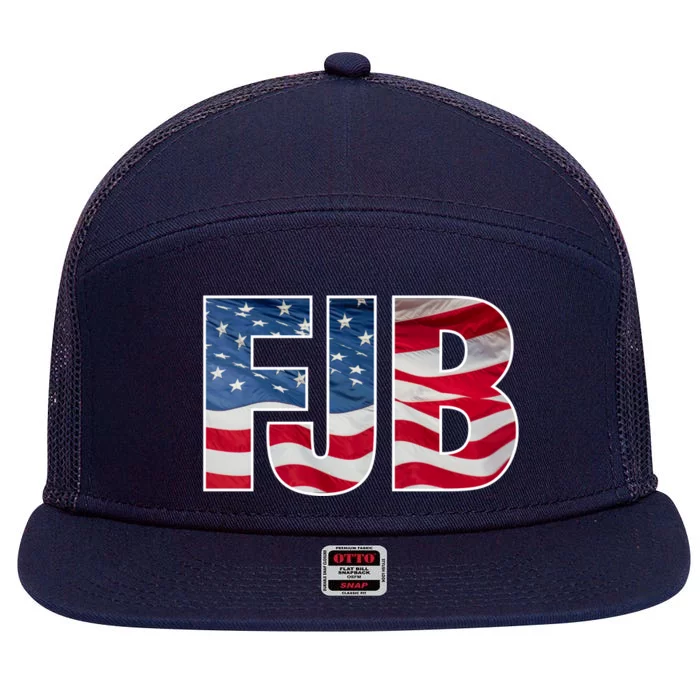 FJB Fuck Joe Biden 7 Panel Mesh Trucker Snapback Hat