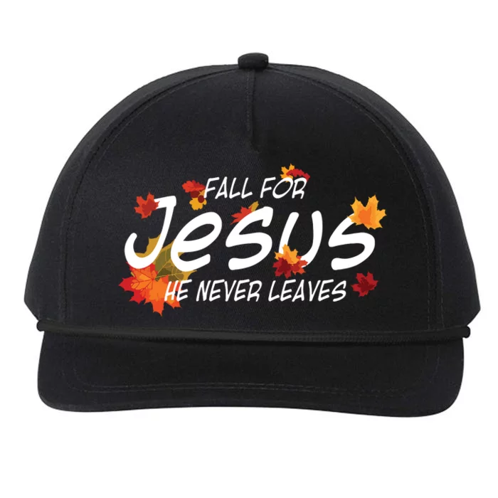 Fall For Jesus He Never Leaves Christian Halloween Snapback Five-Panel Rope Hat